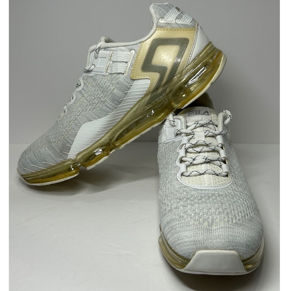 Fila Women's White‎ Mesh Running Shoes Sneakers Size 9 Air Cushion Sole
